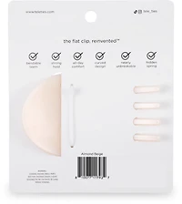 Teleties Almond Beige Large Flat Round Hair Clip