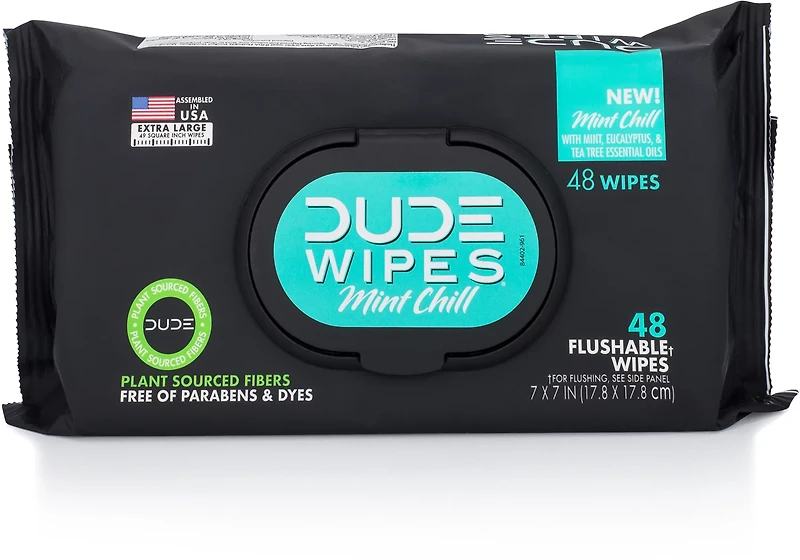 DUDE Wipes Mint Chill Flushable Wipes