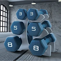 CAP Barbell Hex Neoprene 32 lb Dumbbell Set