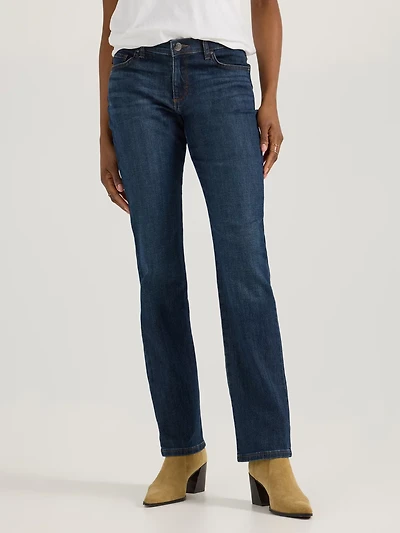 Lee Women's Stretch Relaxed Fit Straight Leg Jeans
