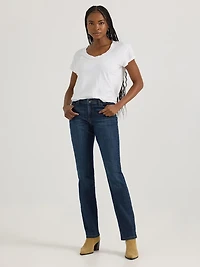 Lee Women's Stretch Relaxed Fit Straight Leg Jeans