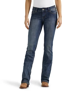 Wrangler Women's Essential Mid-Rise Bootcut Regular Fit Jeans