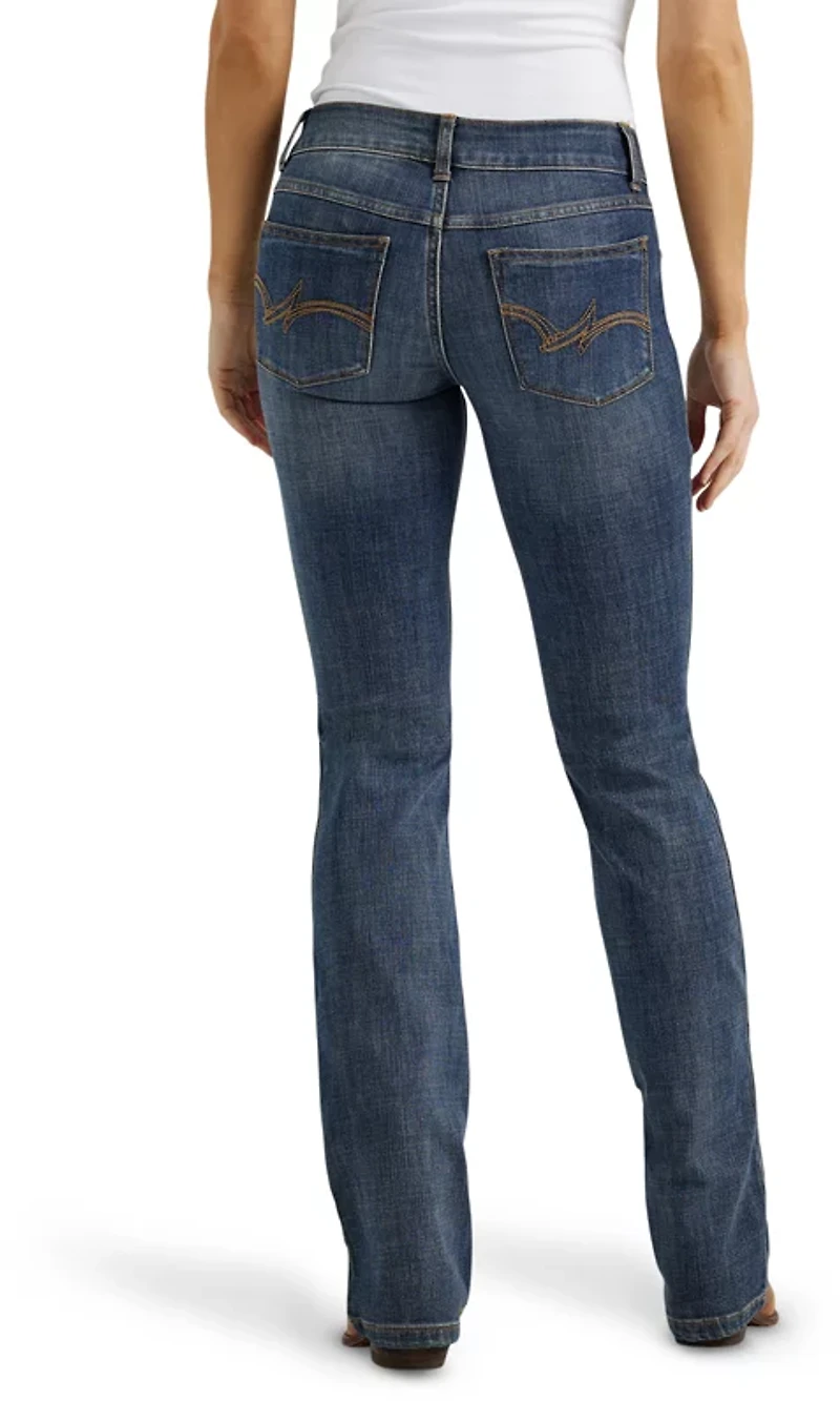 Wrangler Women's Essential Mid-Rise Bootcut Regular Fit Jeans