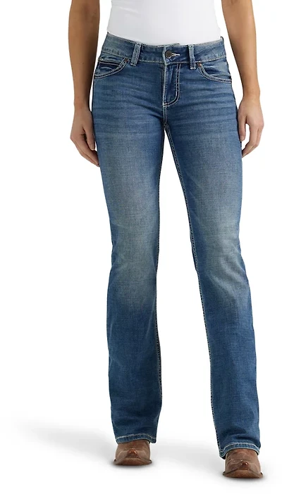 Wrangler Women's Retro Mae Mid Rise Regular Fit Jeans