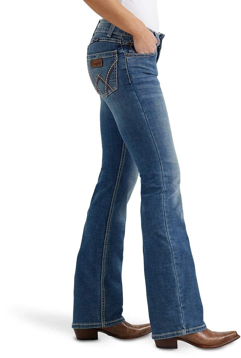 Wrangler Women's Retro Mae Mid Rise Regular Fit Jeans