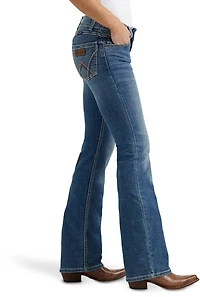 Wrangler Women's Retro Mae Mid Rise Regular Fit Jeans