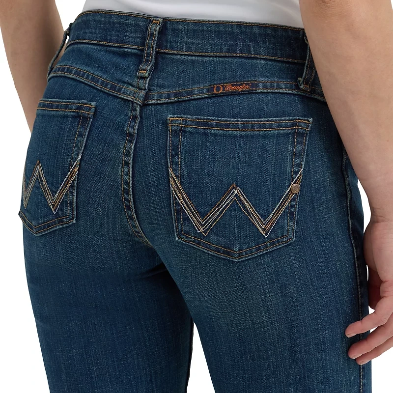 Wrangler Women's Ultimate Riding Q-Baby Mid-Rise Bootcut Jeans