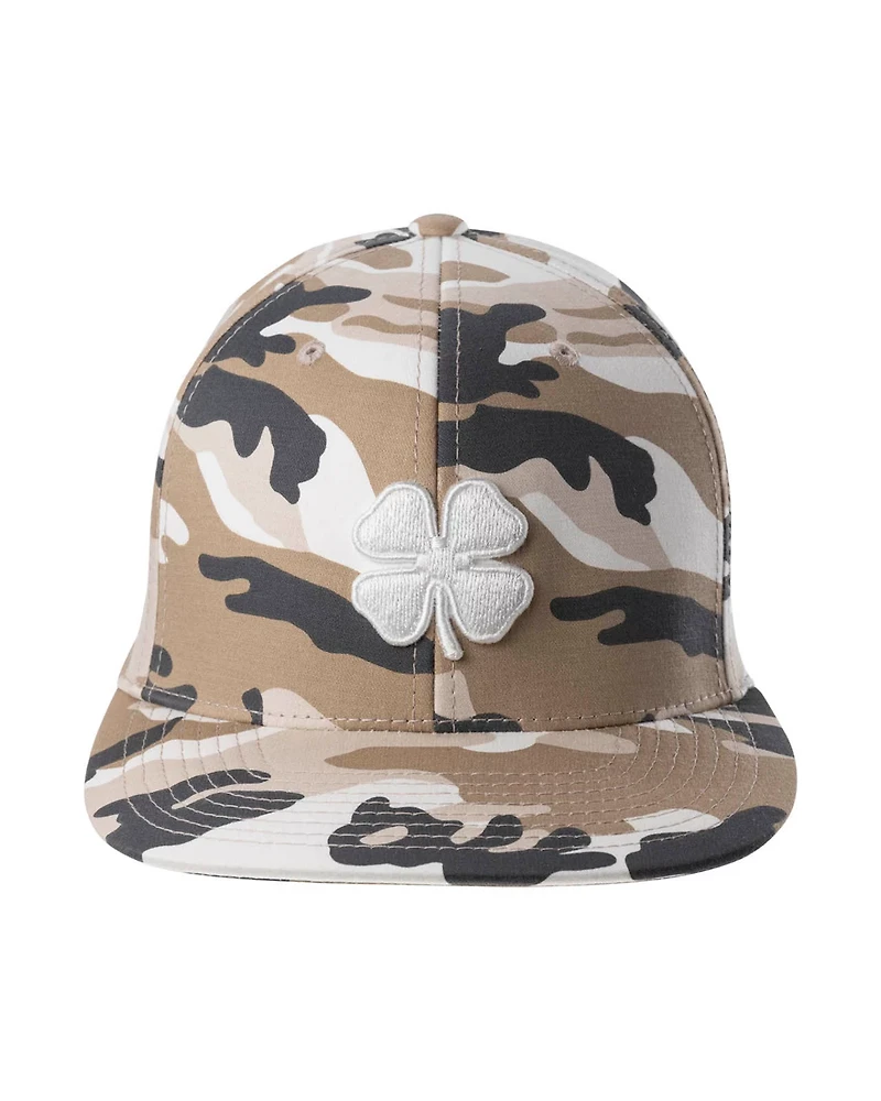 Black Clover Camo Vibe 1 Flat Brim Fitted Cap