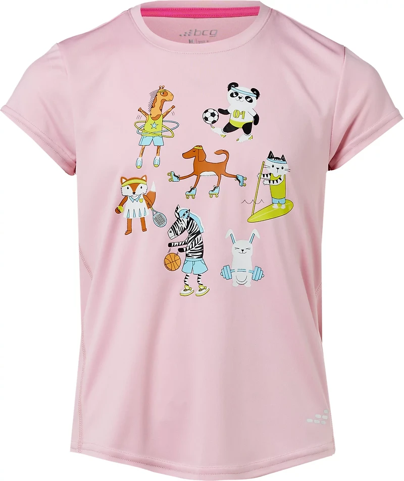 BCG Girls' Training Turbo Animals Short Sleeve T-shirt