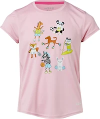 BCG Girls' Training Turbo Animals Short Sleeve T-shirt