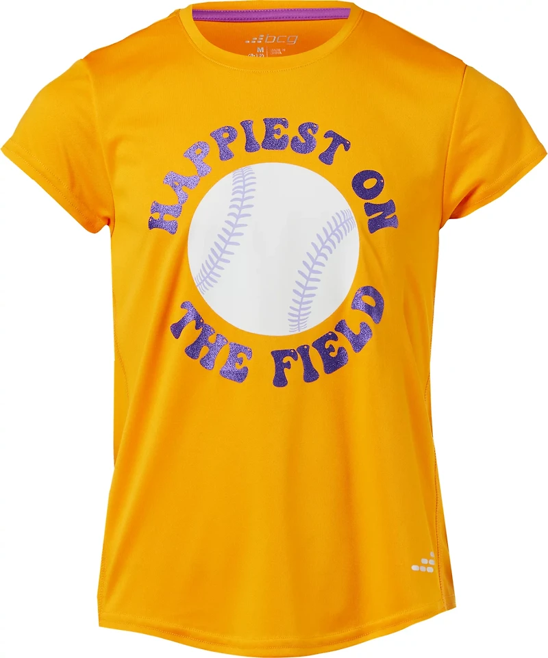 BCG Girls' Training Turbo Softball Field Graphic Short Sleeve T-shirt