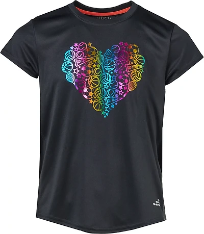 BCG Girls' Training Turbo Multi Heart T-shirt