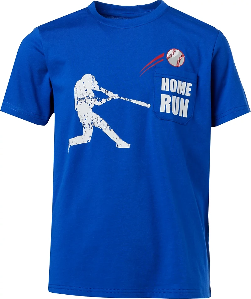 BCG Boys' Cotton Short Sleeve Home Run PKT Graphic T-shirt