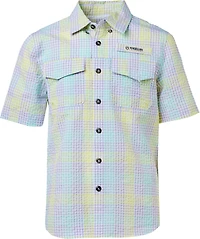 Magellan Outdoors Boys' Seersucker Southern Summer Gingham Button Down Shirt