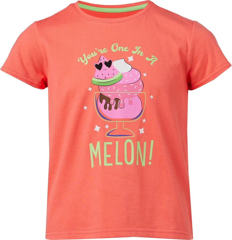 BCG Girls' Lifestyle Cotton Melon Graphic T-shirt