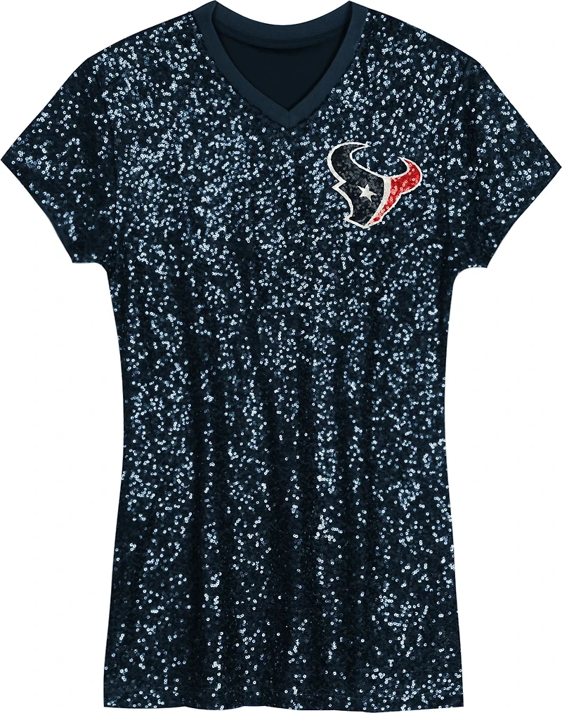 Outerstuff Women's Houston Texans Wordmark Sequin Dress
