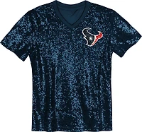 Outerstuff Women's Houston Texans C.J. Stroud Name and Number Sequin Graphic T-shirt