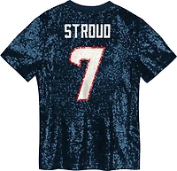 Outerstuff Women's Houston Texans C.J. Stroud Name and Number Sequin Graphic T-shirt