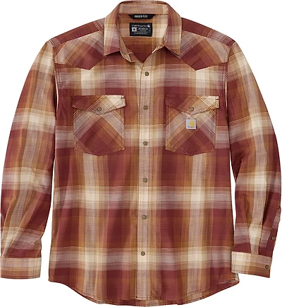 Carhartt Men's Montana Rugged Flex Long Sleeve Button Down Plaid Shirt