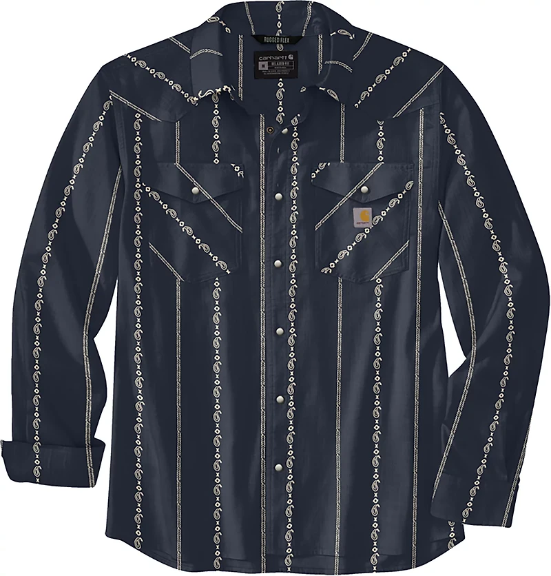 Carhartt Men's Montana Rugged Flex Long Sleeve Button Down Print Shirt
