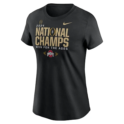 Nike Women's Ohio State Buckeyes 2024 CFP National Champions Locker Room Short Sleeve Tee