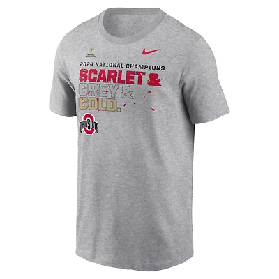 Nike Men's Ohio State 2024 CFP National Championship Team Color Gold Short Sleeve Tee