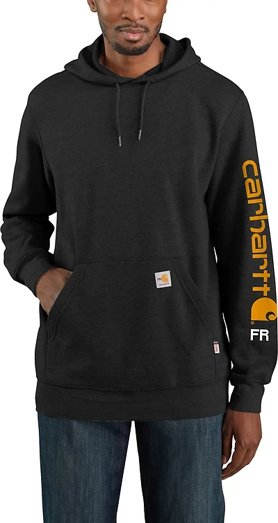 Carhartt Men's Fire-Resistant Force Logo Sleeve Graphic Sweatshirt
