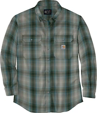 Carhartt Men's Flame-Resistant Force Rugged Flex Loose Fit Midweight Twill Plaid Shirt