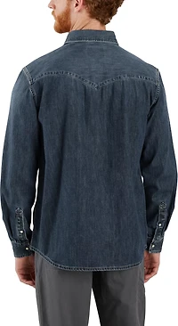 Carhartt Men's Montana Relaxed Fit Midweight Denim Long Sleeve Snap Front Shirt
