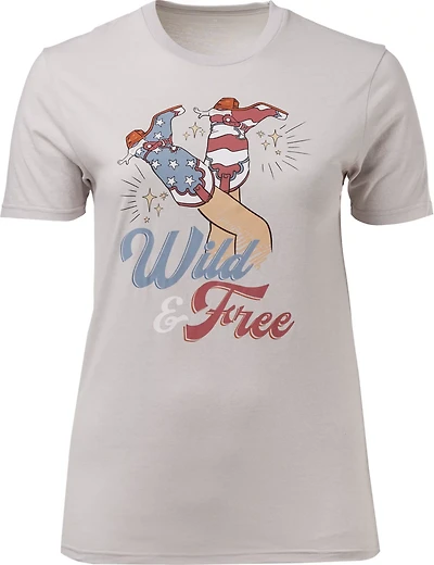 Academy Sports + Outdoors Women's Americana Wild And Free T-shirt
