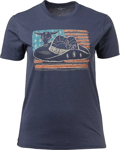 Academy Sports + Outdoors Women's Americana Western Flag T-shirt