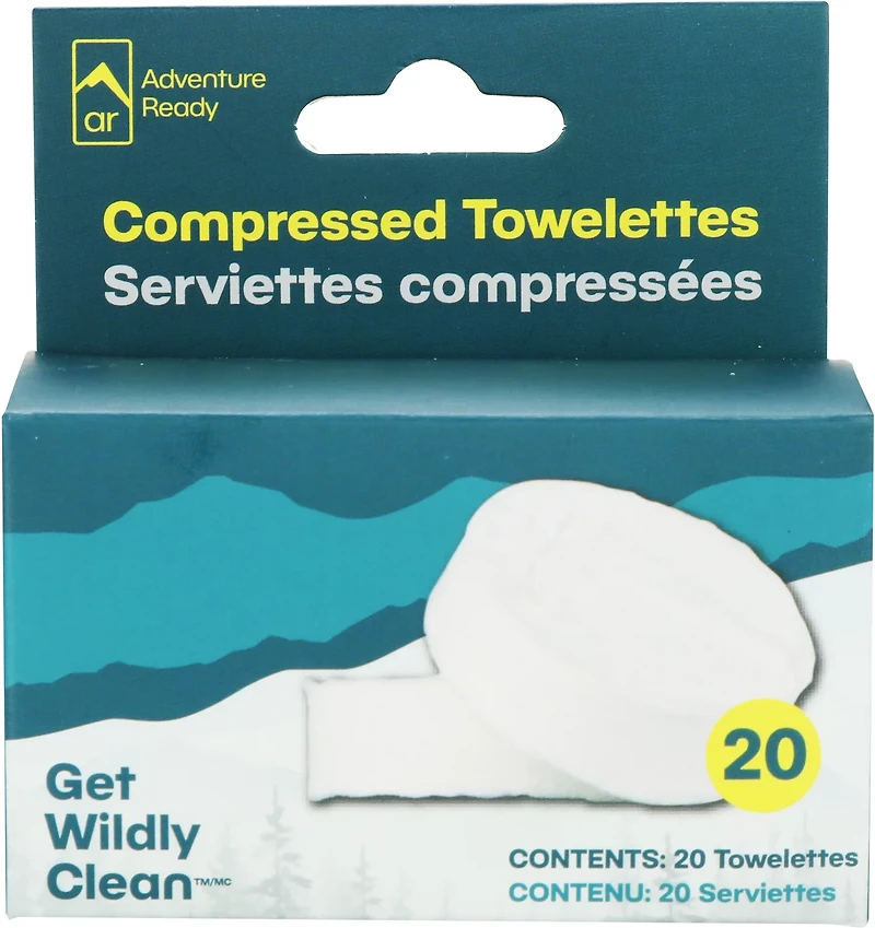 Adventure Ready Compressed Towelette Refills 20-Pack