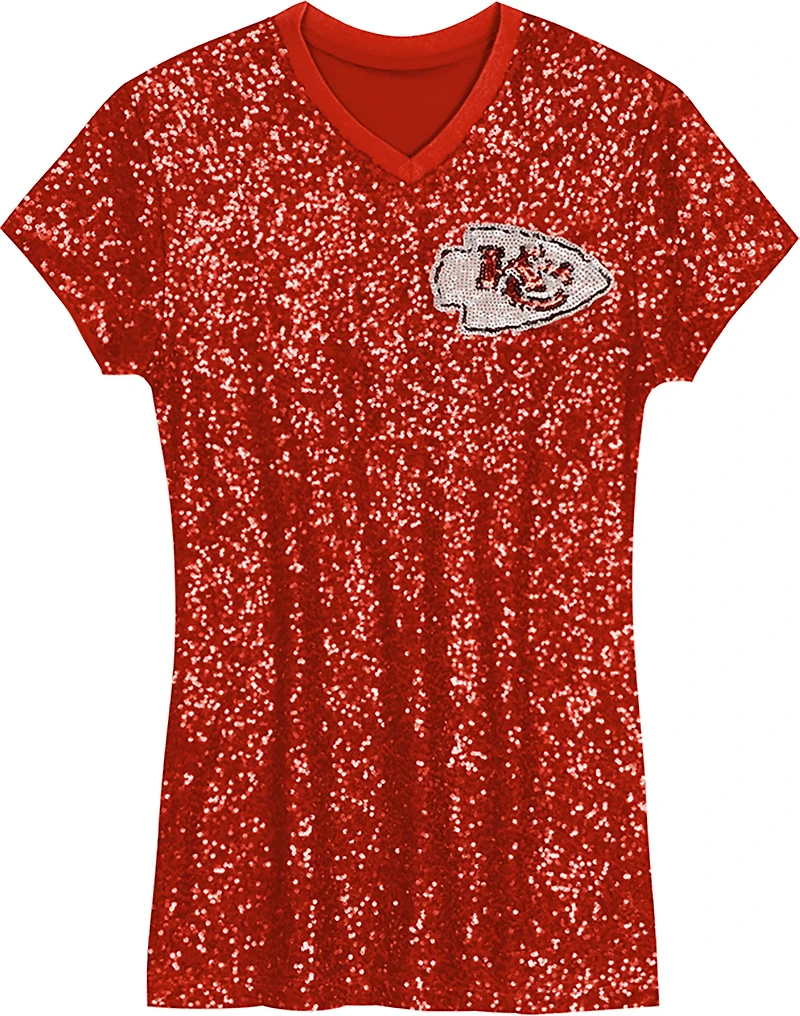 Outerstuff Women's Kansas City Chiefs Wordmark Sequin Dress