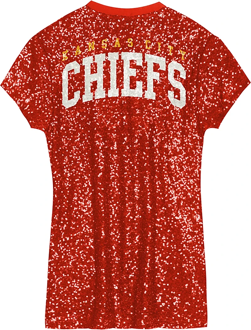 Outerstuff Women's Kansas City Chiefs Wordmark Sequin Dress