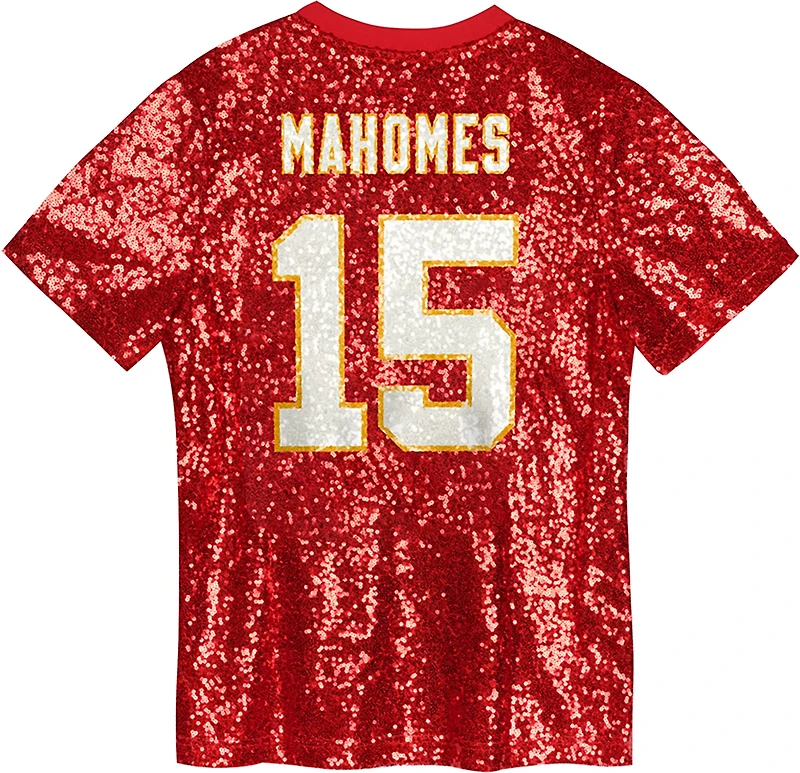 Outerstuff Women's Kansas City Chiefs Patrick Mahomes N&N Sequin Top