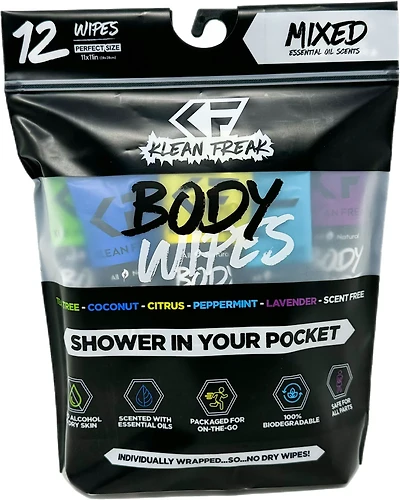 Klean Freak Mixed Body Wipes 12-Pack