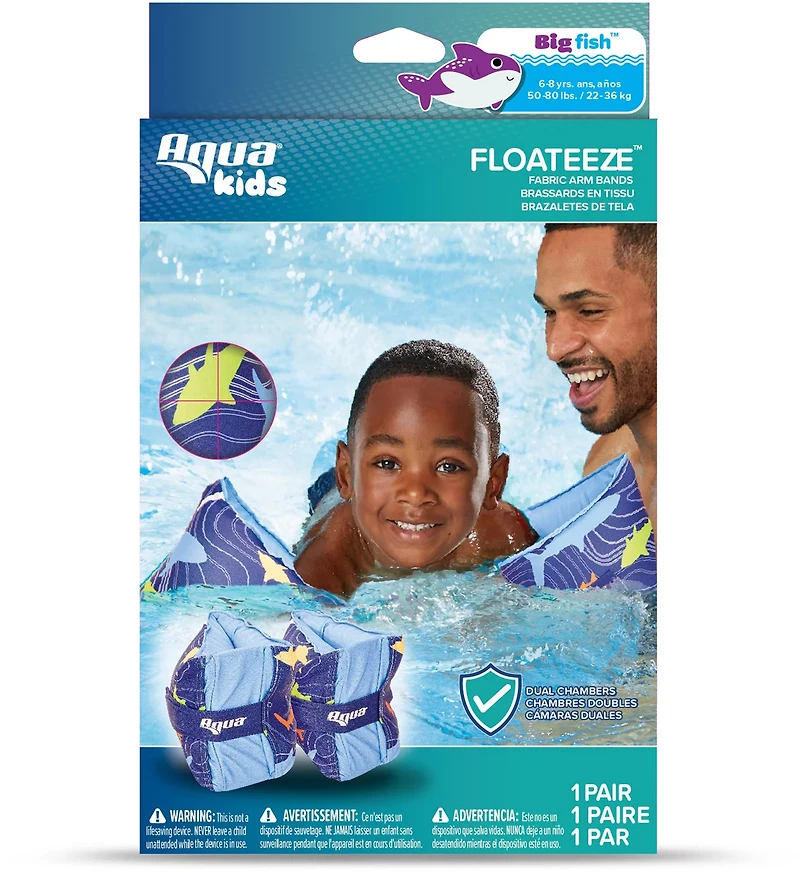 Aqua-Leisure Kids' FLOATEEZE Shark Arm Bands