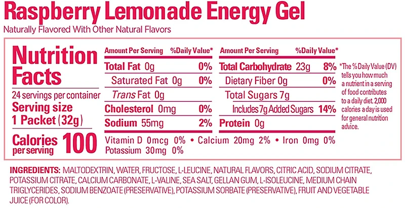 GU Raspberry Lemonade Energy Gels