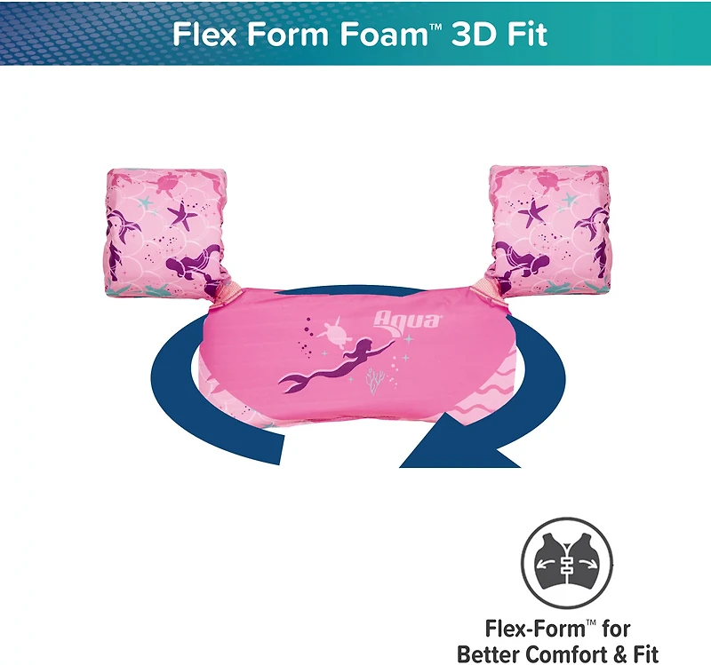 Aqua-Leisure Kids' Tadpole Swimmer Mermaid USCG Level 70 Life Vest