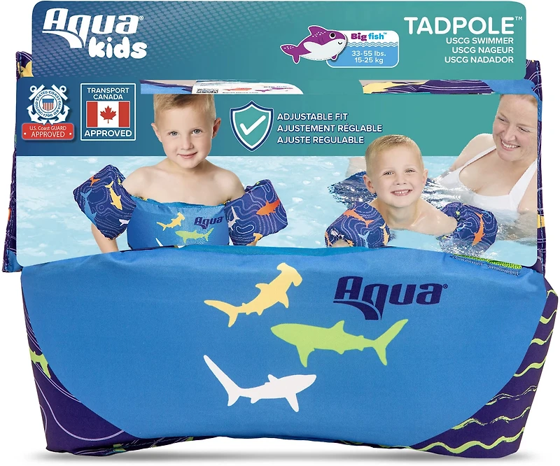 Aqua-Leisure Kids' Tadpole Swimmer Shark USCG Level 70 Life Vest