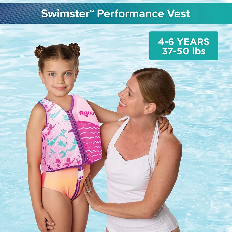 Aqua-Leisure Kids' Swimster Mermaid Swim Trainer Vest