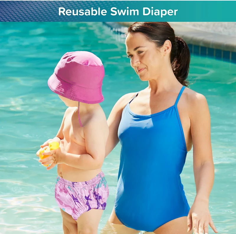 Aqua-Leisure Kids' SplashGuard Mermaid Reusable Swim Diaper