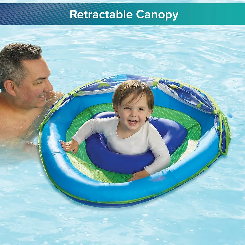 Aqua-Leisure Kids' Shark Fabric Baby Float with Canopy