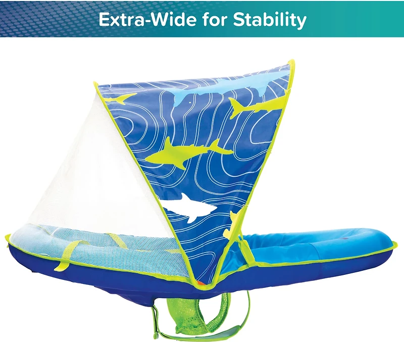 Aqua-Leisure Kids' Shark Fabric Baby Float with Canopy