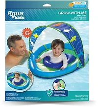 Aqua-Leisure Kids' Shark Fabric Baby Float with Canopy