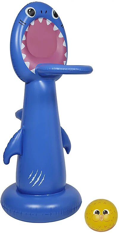 Coconut Grove Finn the Shark Inflatable Basketball Set