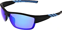 Maverick Blue Mirror Wrap Around Sunglasses