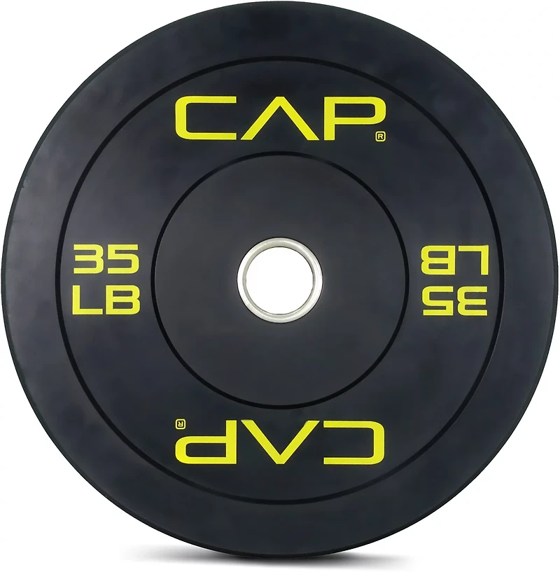 CAP Barbell Olympic Bumper Plate With Screened Logo – Single