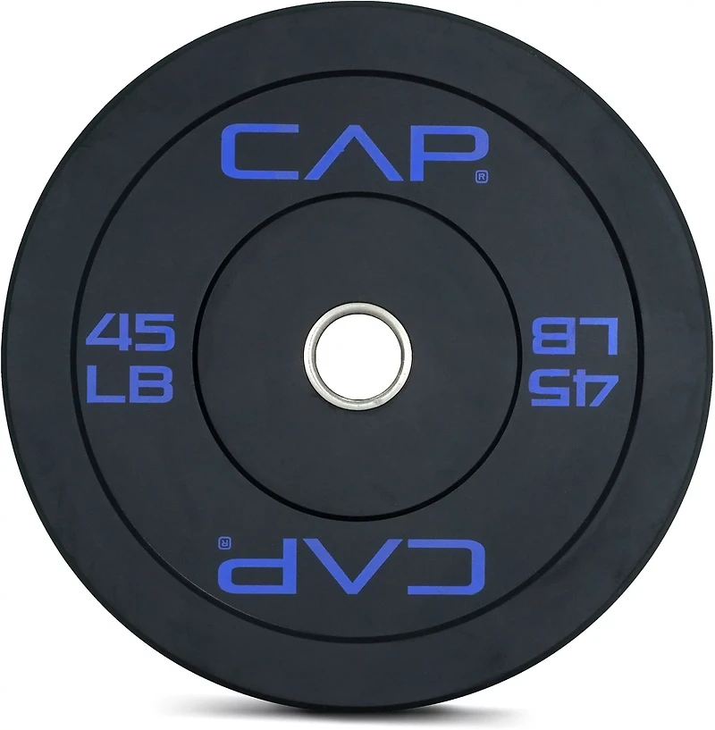 CAP Barbell Olympic Bumper Plate With Screened Logo – Single