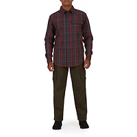 Smith's Workwear Men's Plaid Pocket Flannel Button Down Shirt